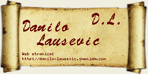 Danilo Laušević vizit kartica